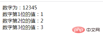 php怎么获取数字的第几位值