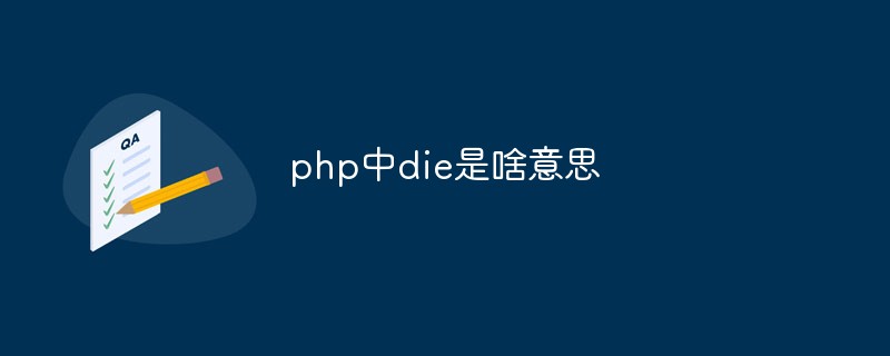 php中die是啥意思