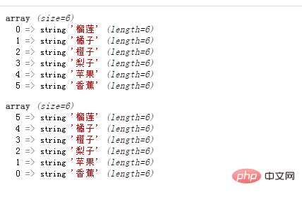php数组元素怎么进行反转